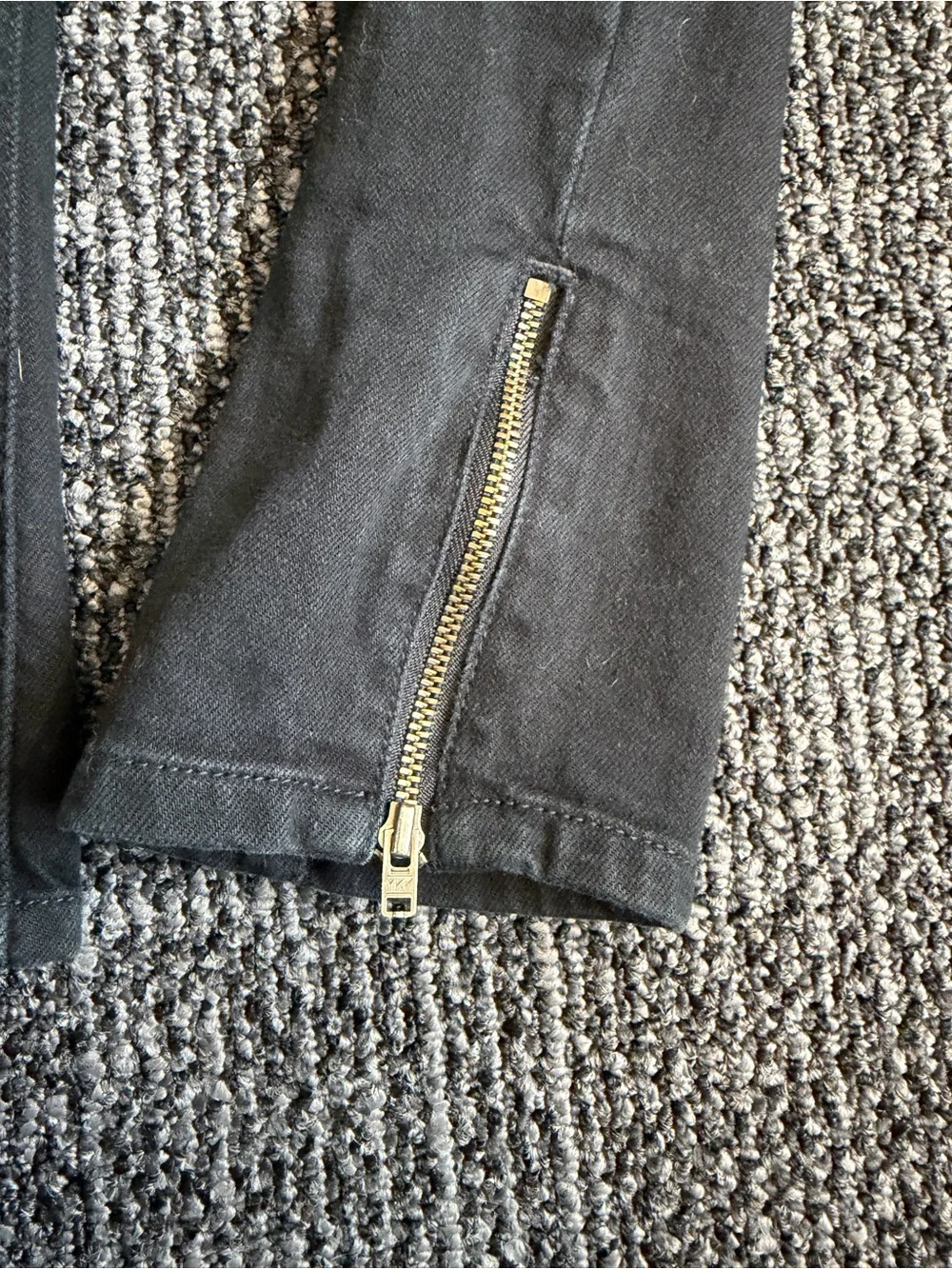 Ralph Lauren Girls Black Skinny Jeans with Zipper Accents Size 12